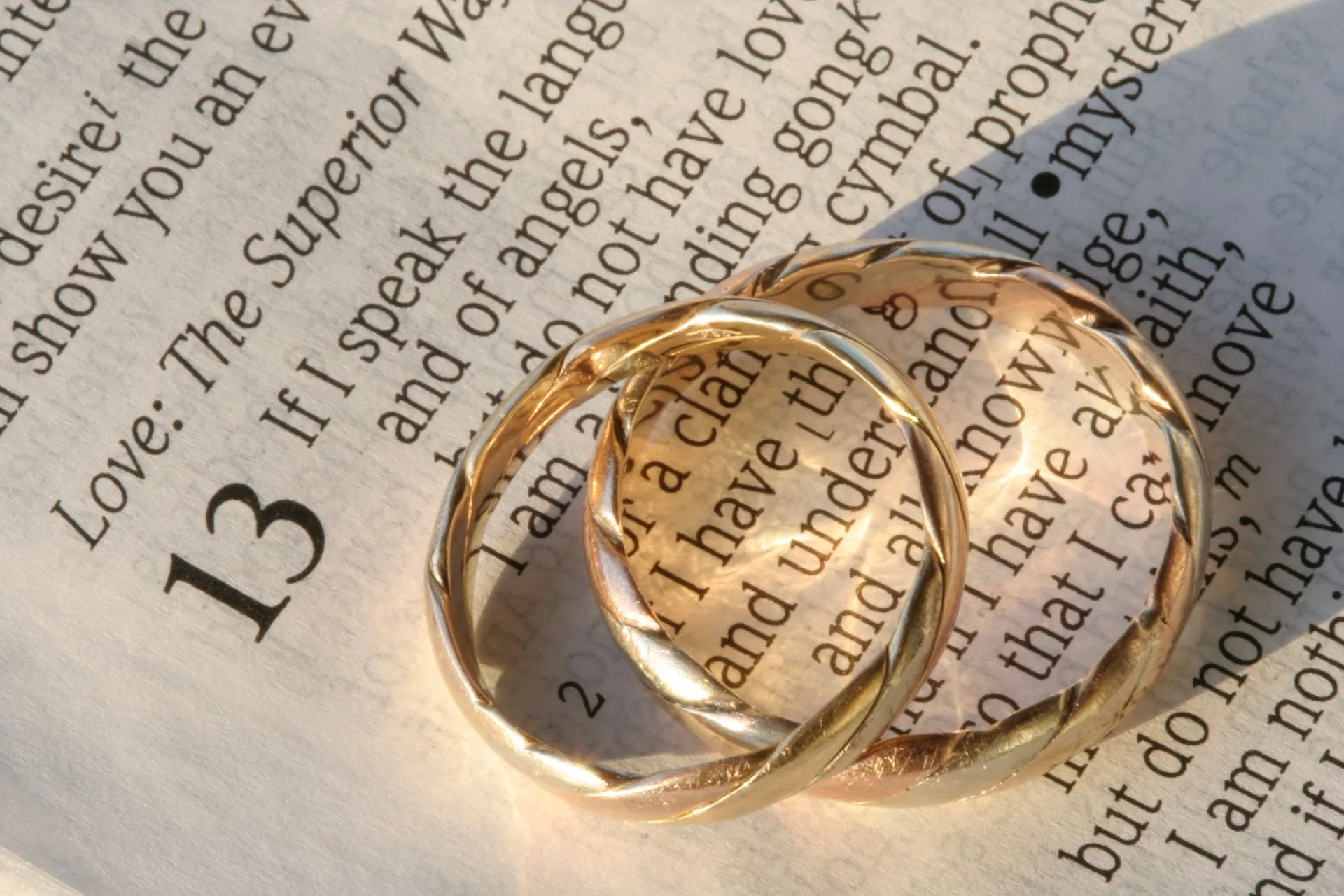 Ring on bible